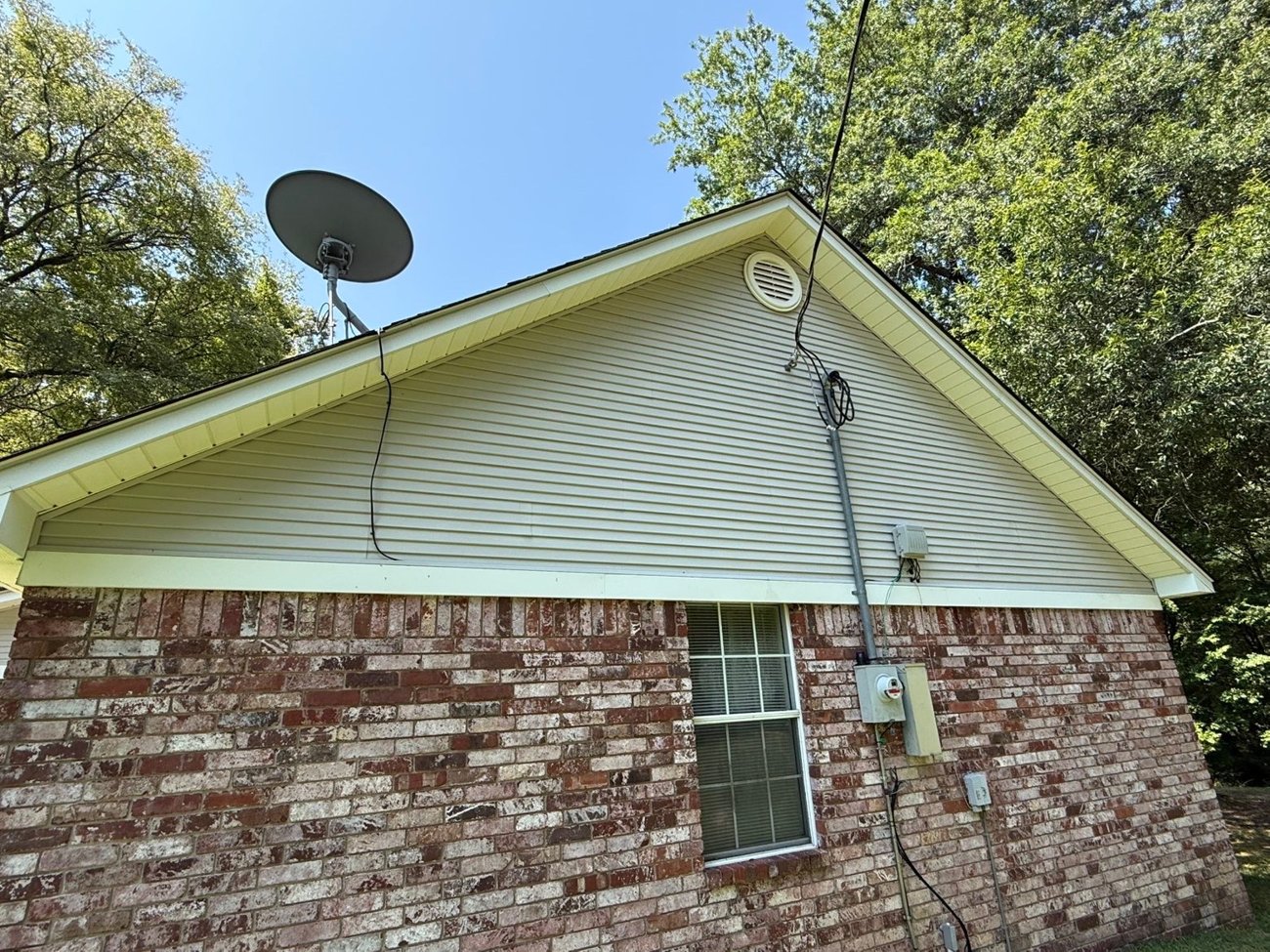 House siding after cleaning